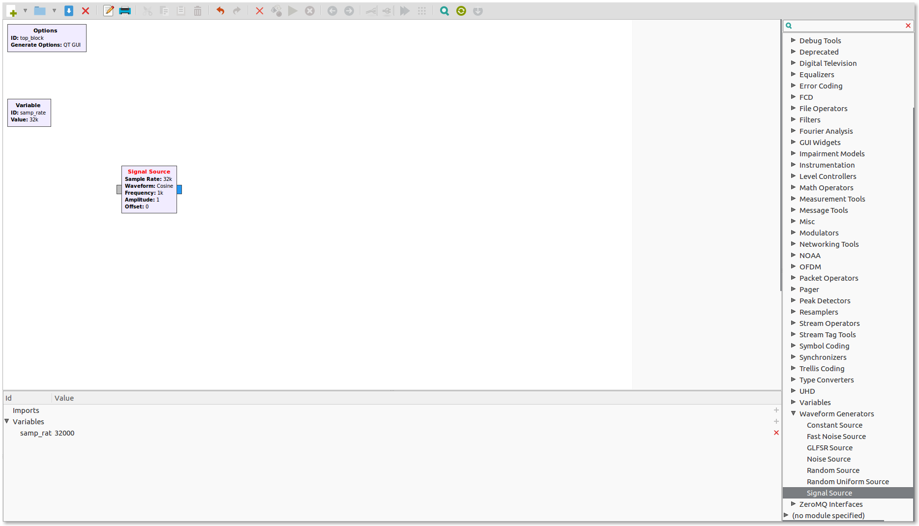 adding signal source